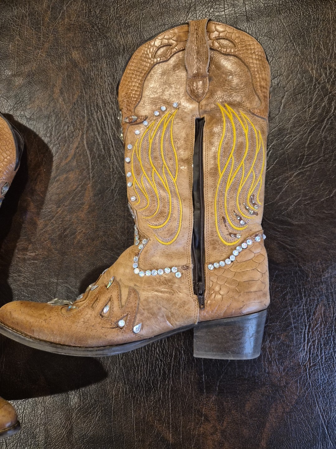 Scarpatti Italian Western Boots 2014 Womens Size 6.5 B571