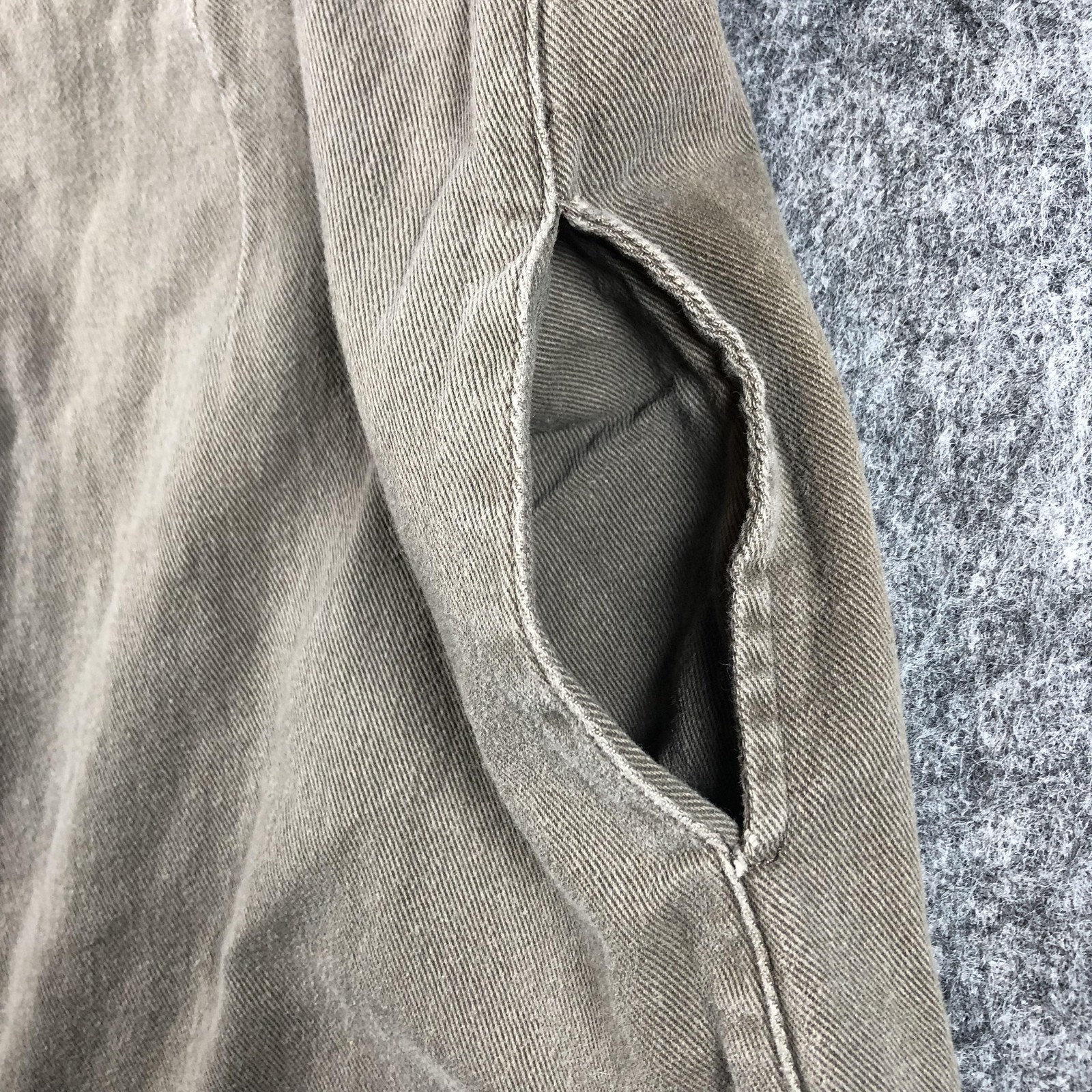 Chloe & Katie A Line Mini Skirt Womens XL Brown Button Front Twill Cotton