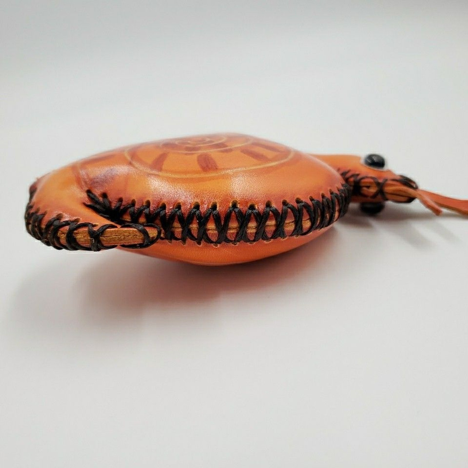 SNAIL Zip Pouch Pendant Creative Gift Jewelry Holder Handmade Leather Coin Purse