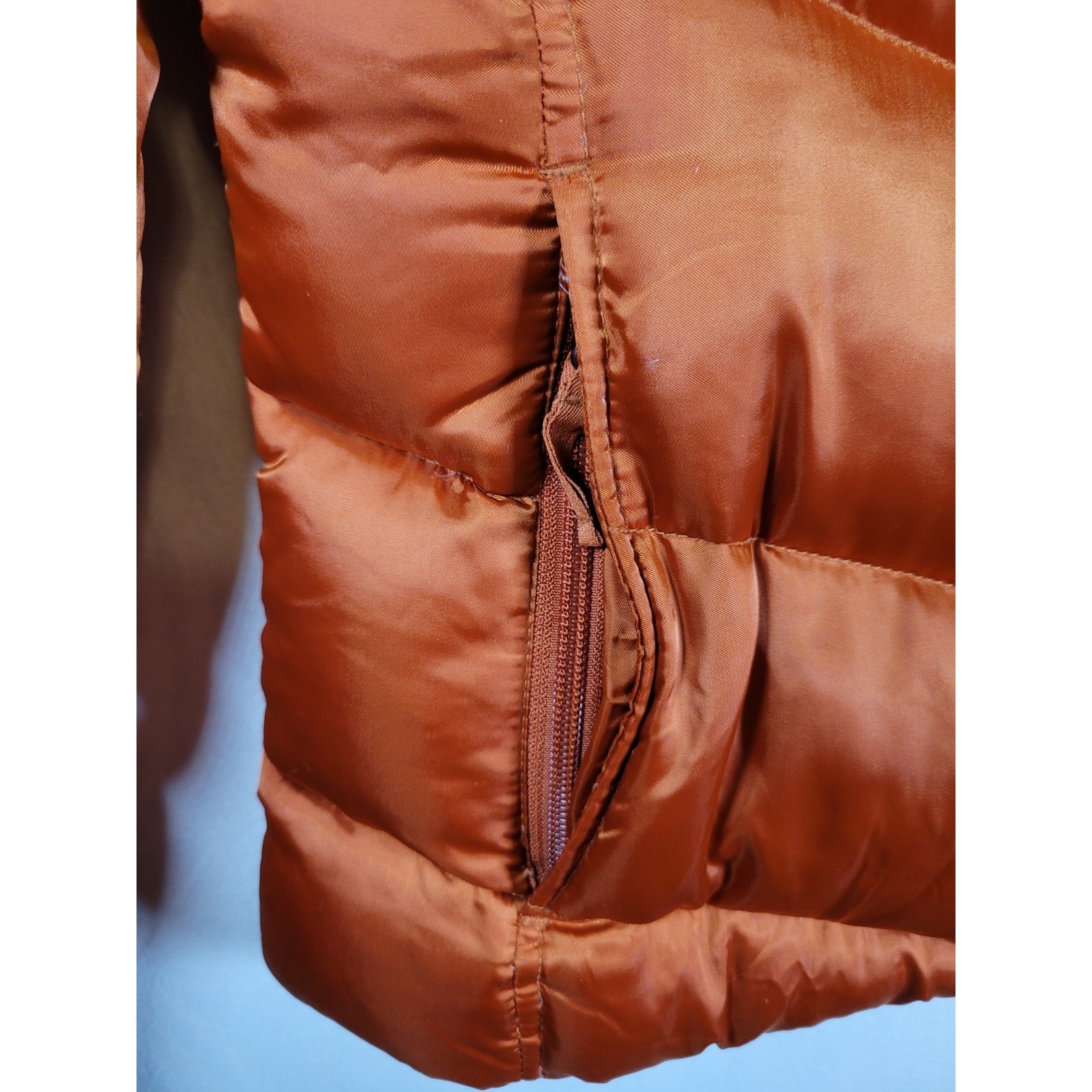 Eddie Bauer Jacket Gold Womens Size PS EB650 Down Puffer Quilted Lightweight