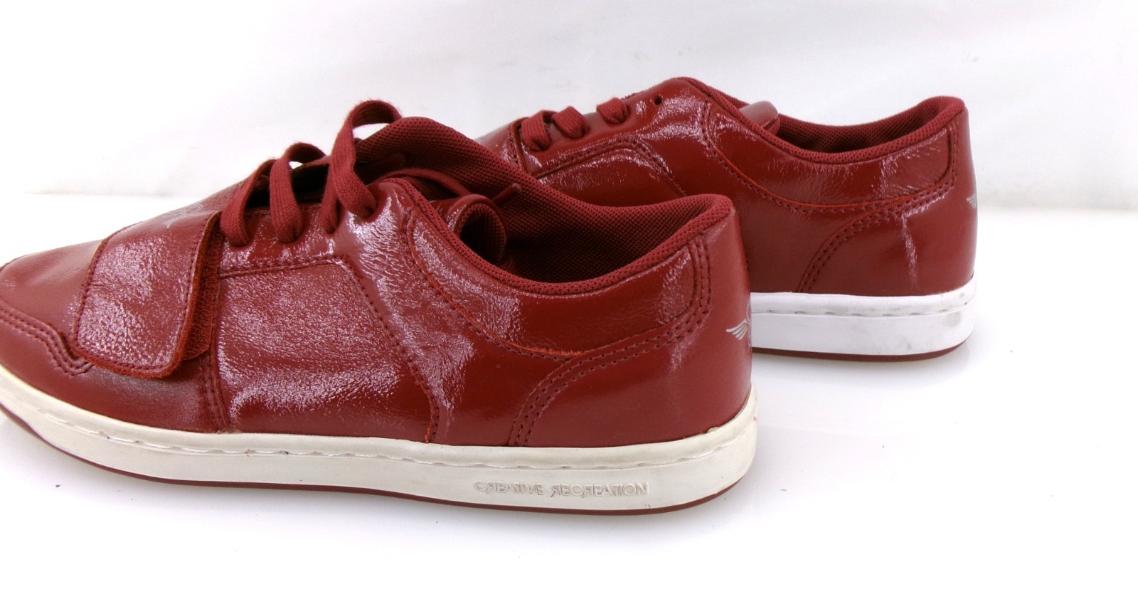 Creative Recreation Shoes Cesario Lo Pat Leather Red Sneaker Mismatched 8/7.5