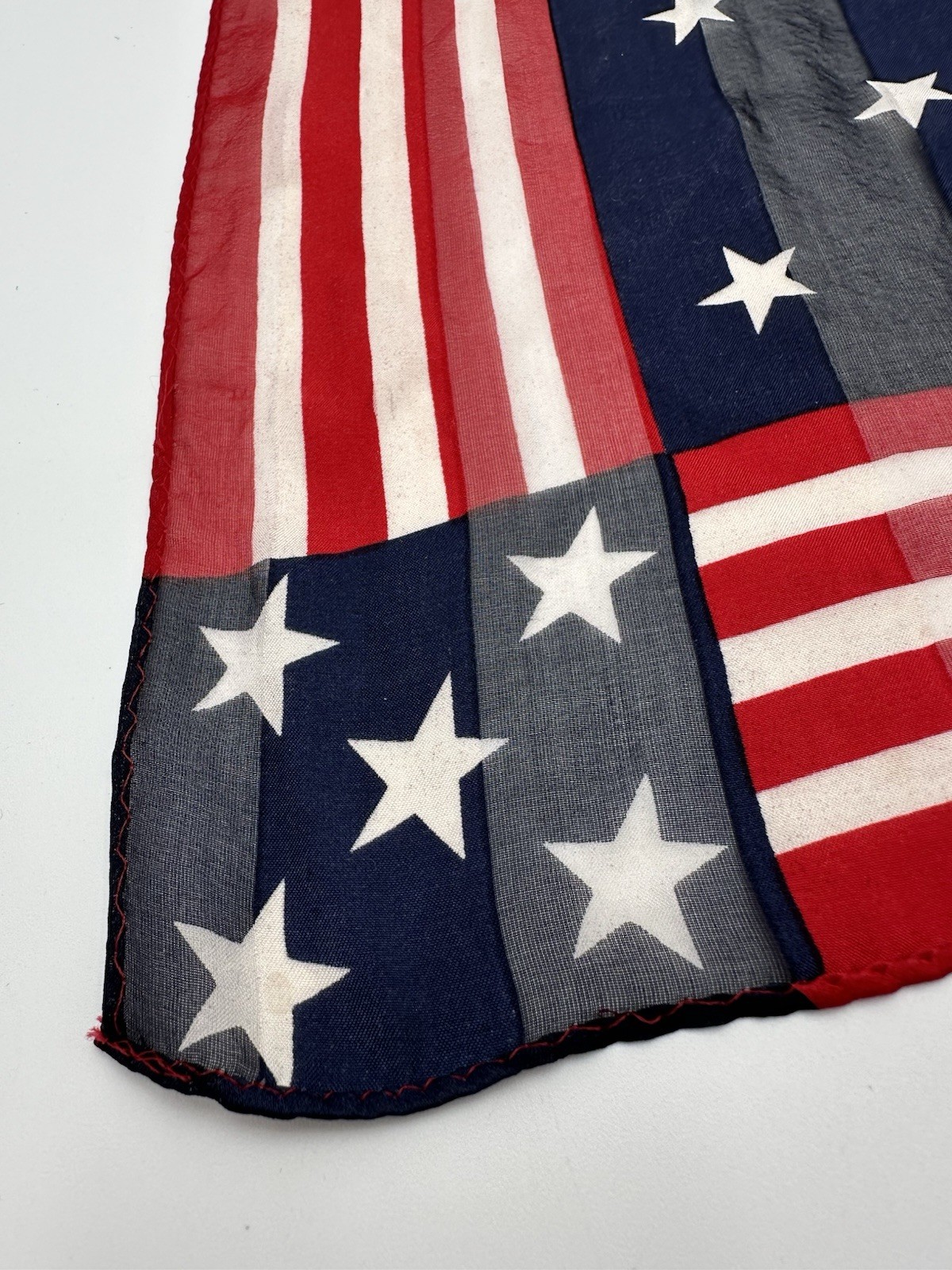 Vintage ECHO Scarf Stars & Stripes 21” x 22” Square