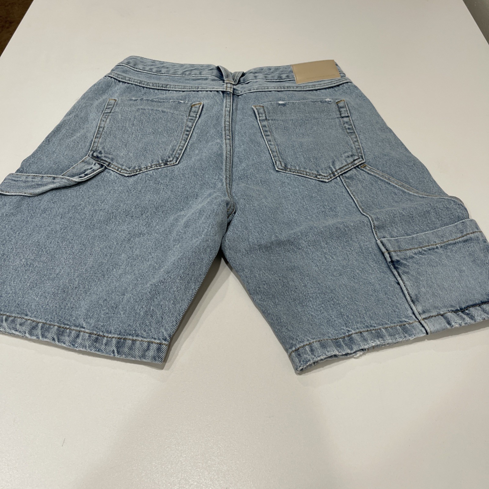 The Couture Club Denim Carpenter Shorts Blue Wash 30R