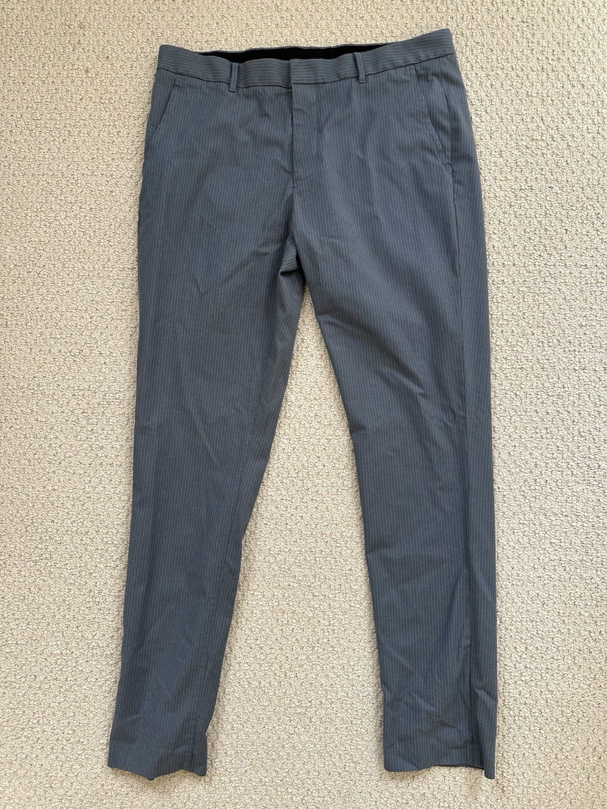 Bonobos Tailored Fit Striped Blue Dress Pants Weekday Warrior Men’s