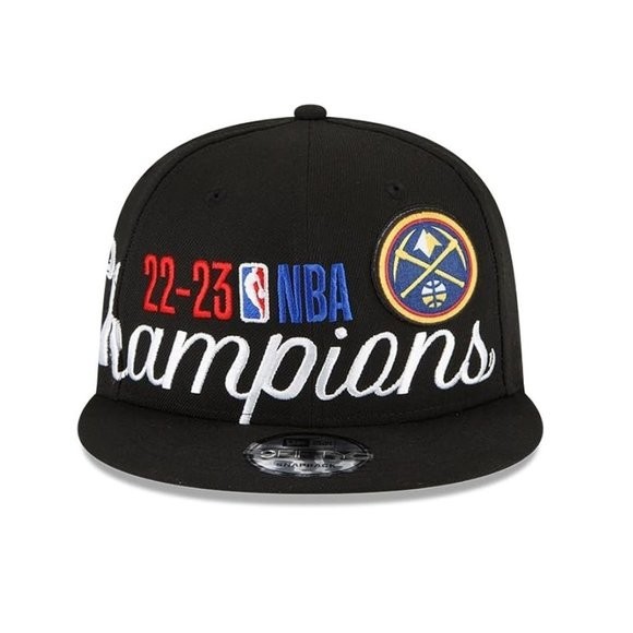 New Era Denver Nuggets 2023 NBA Finals Champions Locker Room Snapback Hat FLF170