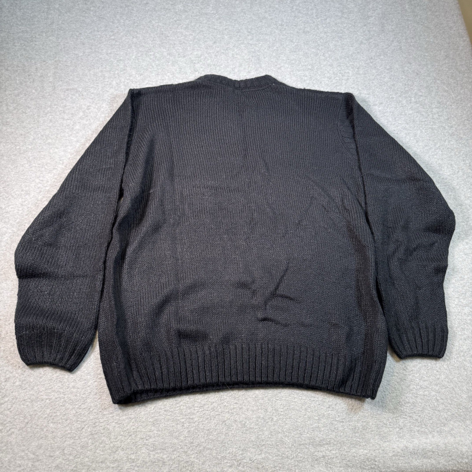 U.S. POLO ASSN Blue Crewneck Sweater White Pony Mens Sz XL Cable Knit NWT Preppy