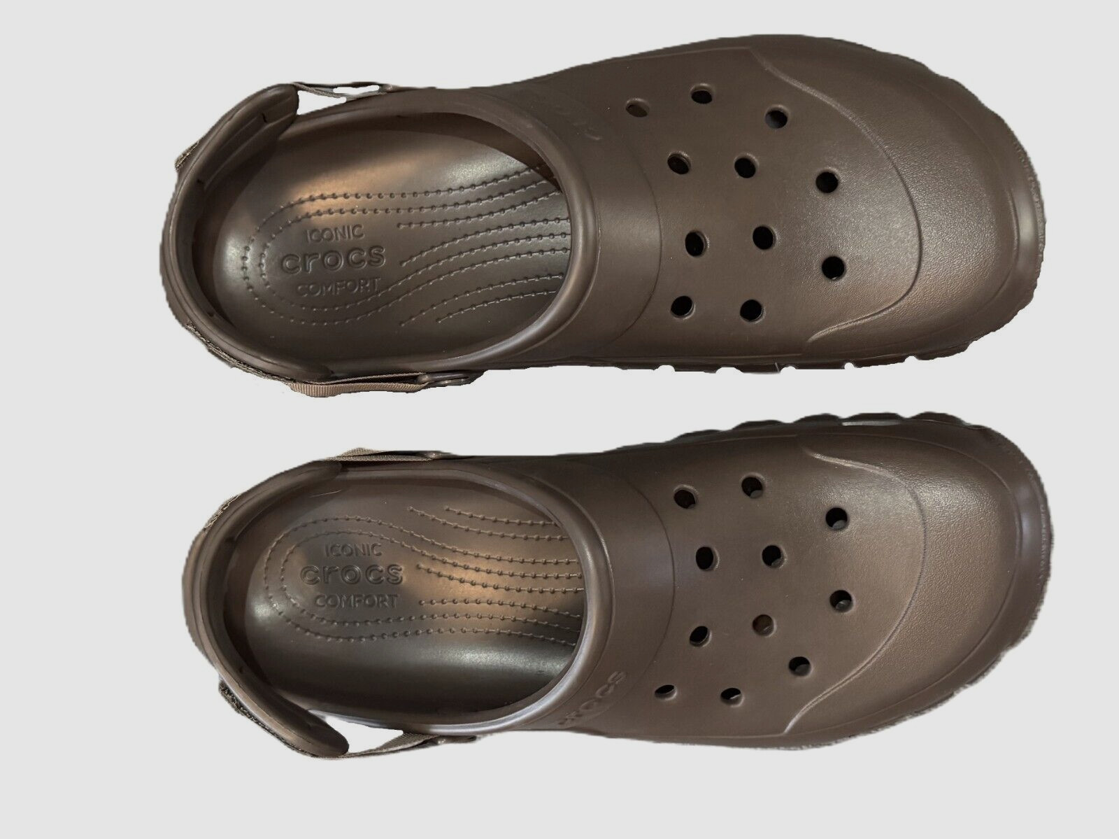Crocs Men’s Offroad Sport Clogs Slip-on Sandals – US Size 10 | Espresso / Walnut