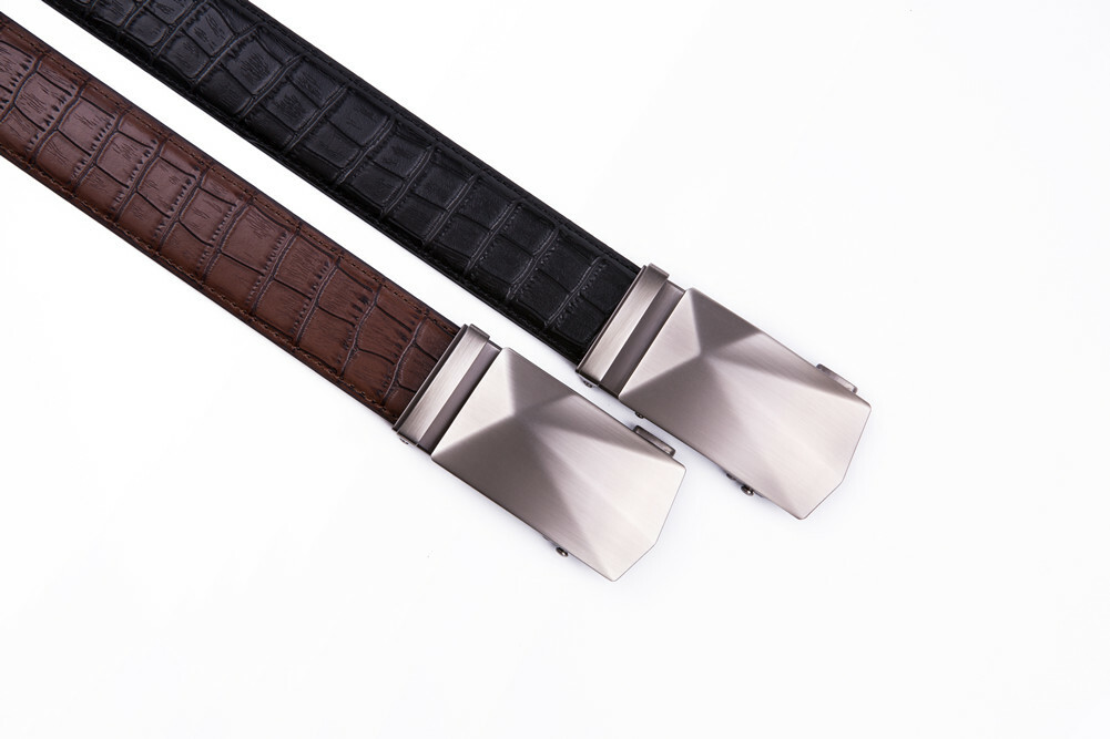 Men’s Ratchet Belts with Automatic Buckle Leather Dress Belt One Size 46″