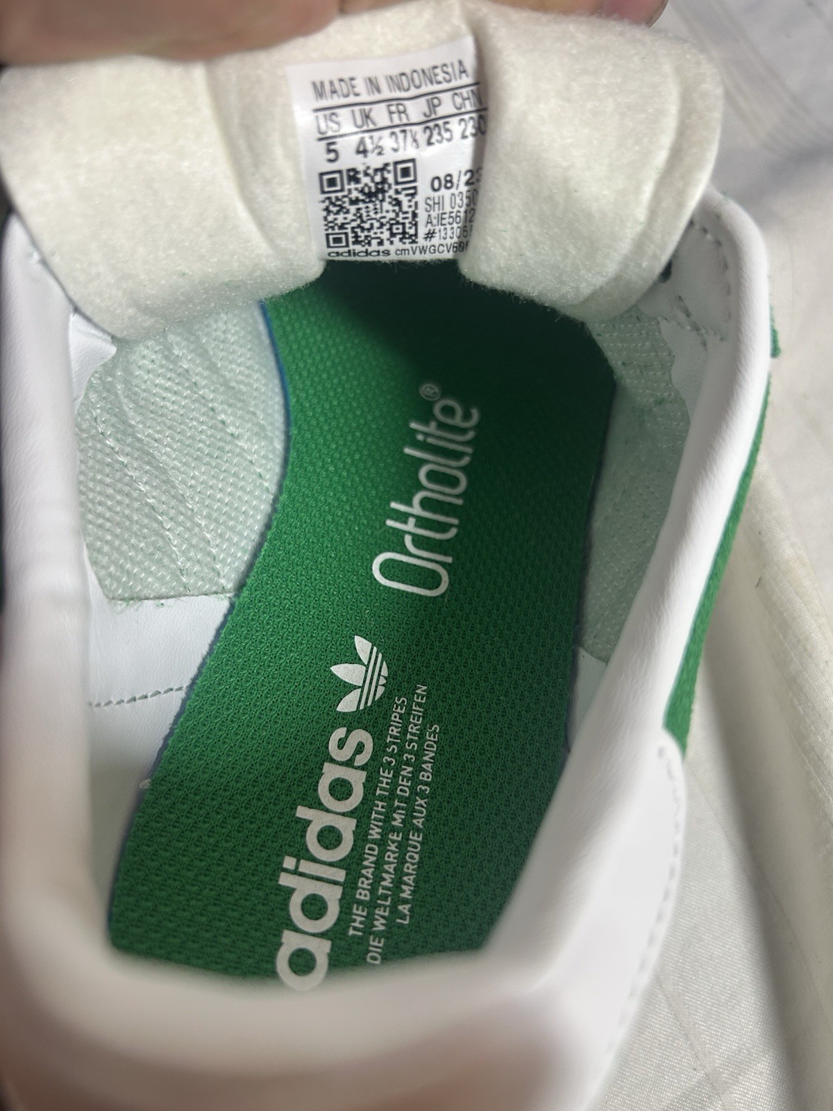 Adidas Gazelle J Green White Suede Sneakers Youth Size 5 US EU 37 1/3 New w/ Box
