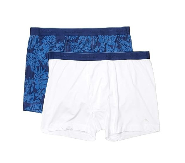 Tommy Bahama L113504 Men’s Indigo Print 2-Pack Mesh Tech Boxer Briefs Size L