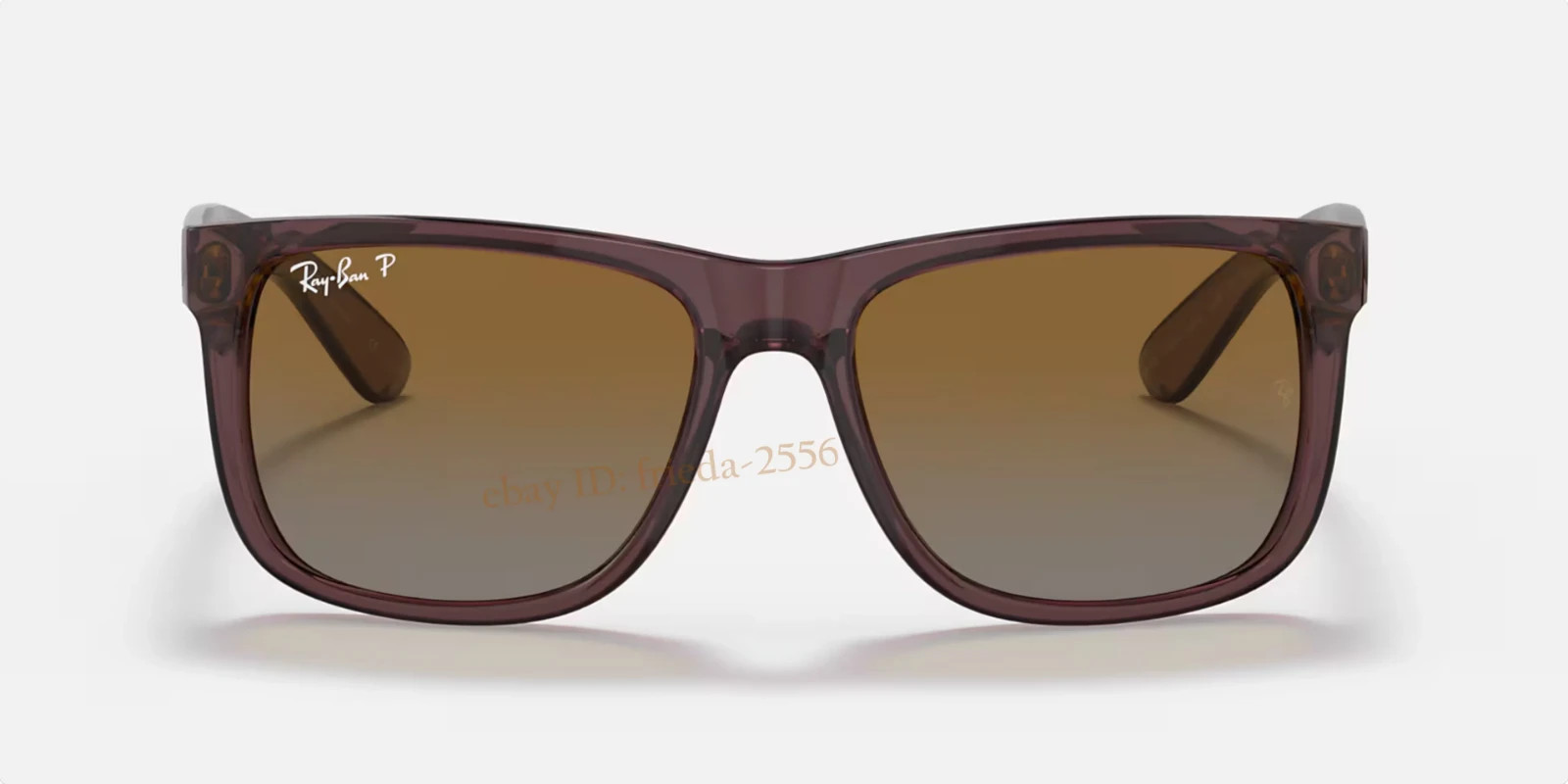 Ray-Ban Justin RB4165 Sunglasses Transparent Dark Brown Polarized Gradient 54MM