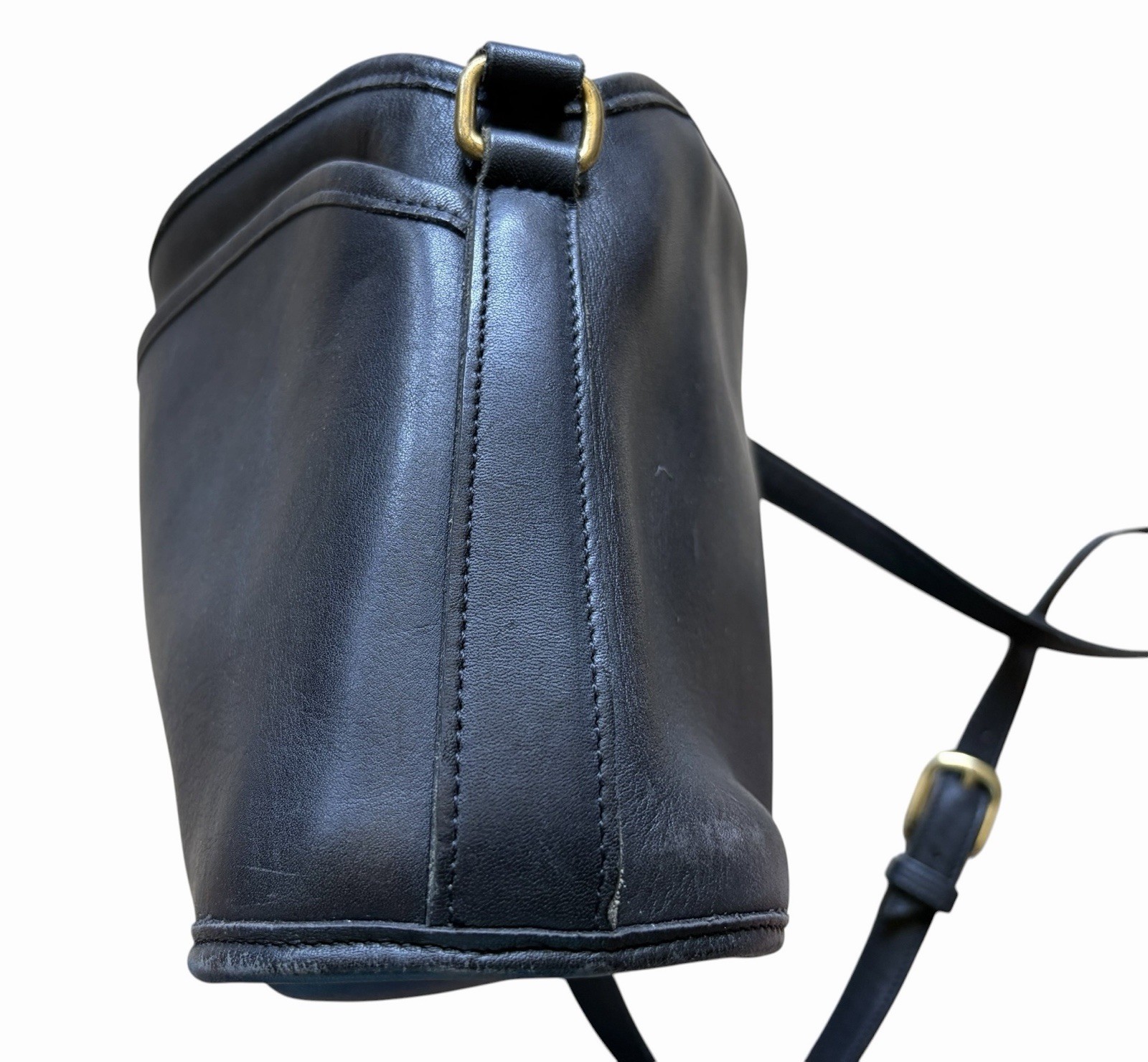 Vintage Coach Court Bag 9976 Black Leather Crossbody Purse USA Legacy Style