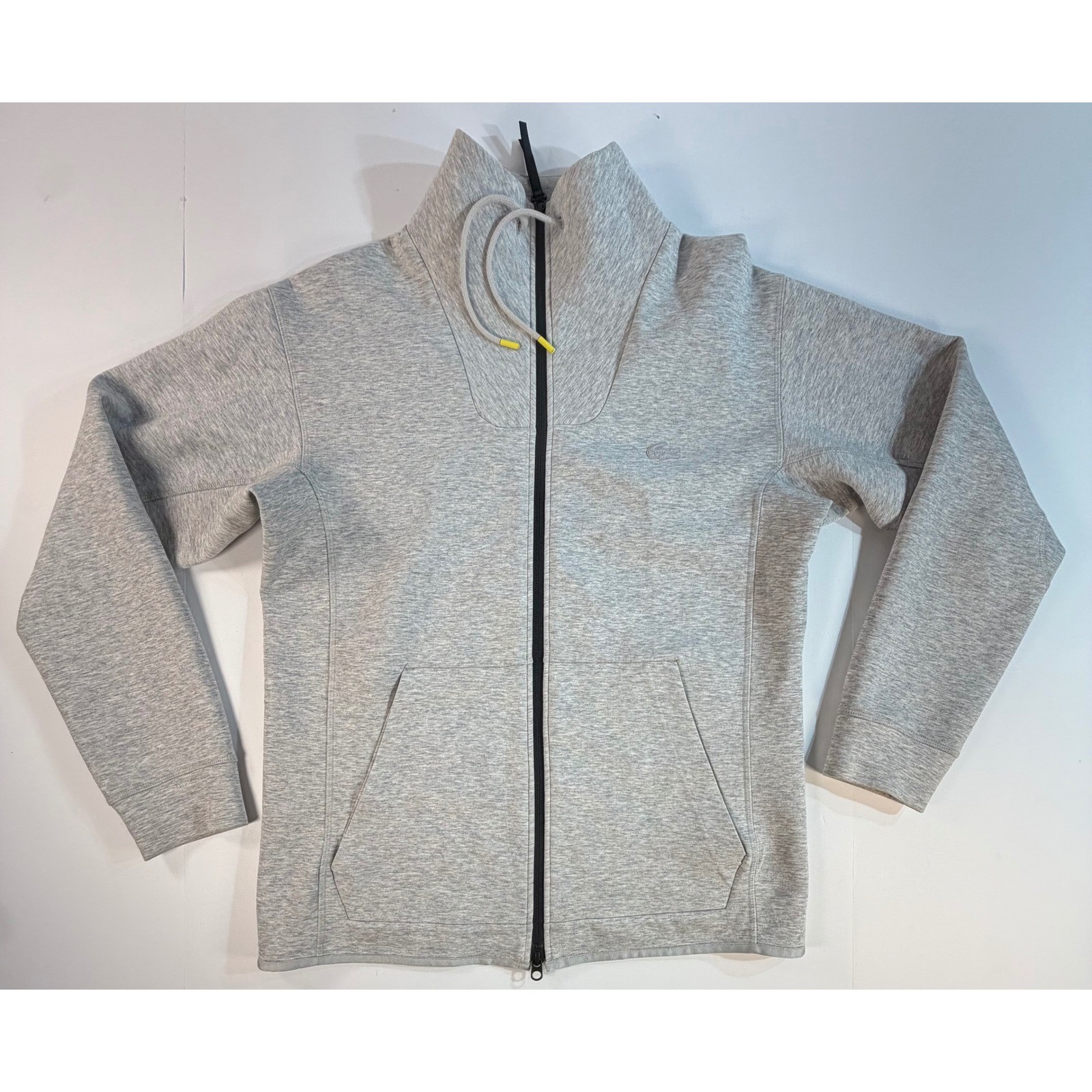 Lacoste Mens Full Zip Funnel Neck Sweatshirt Gray SH8601 Size S FR 3