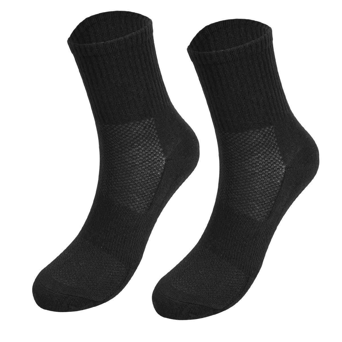 1/2/5 Pairs Mens Crew Socks for Work Sports Athletic Cotton Socks Size 5.5-11