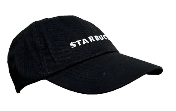 NEW Starbucks Coffee Employee Worker Hat Uniform Black Cap Strapback Job Cap
