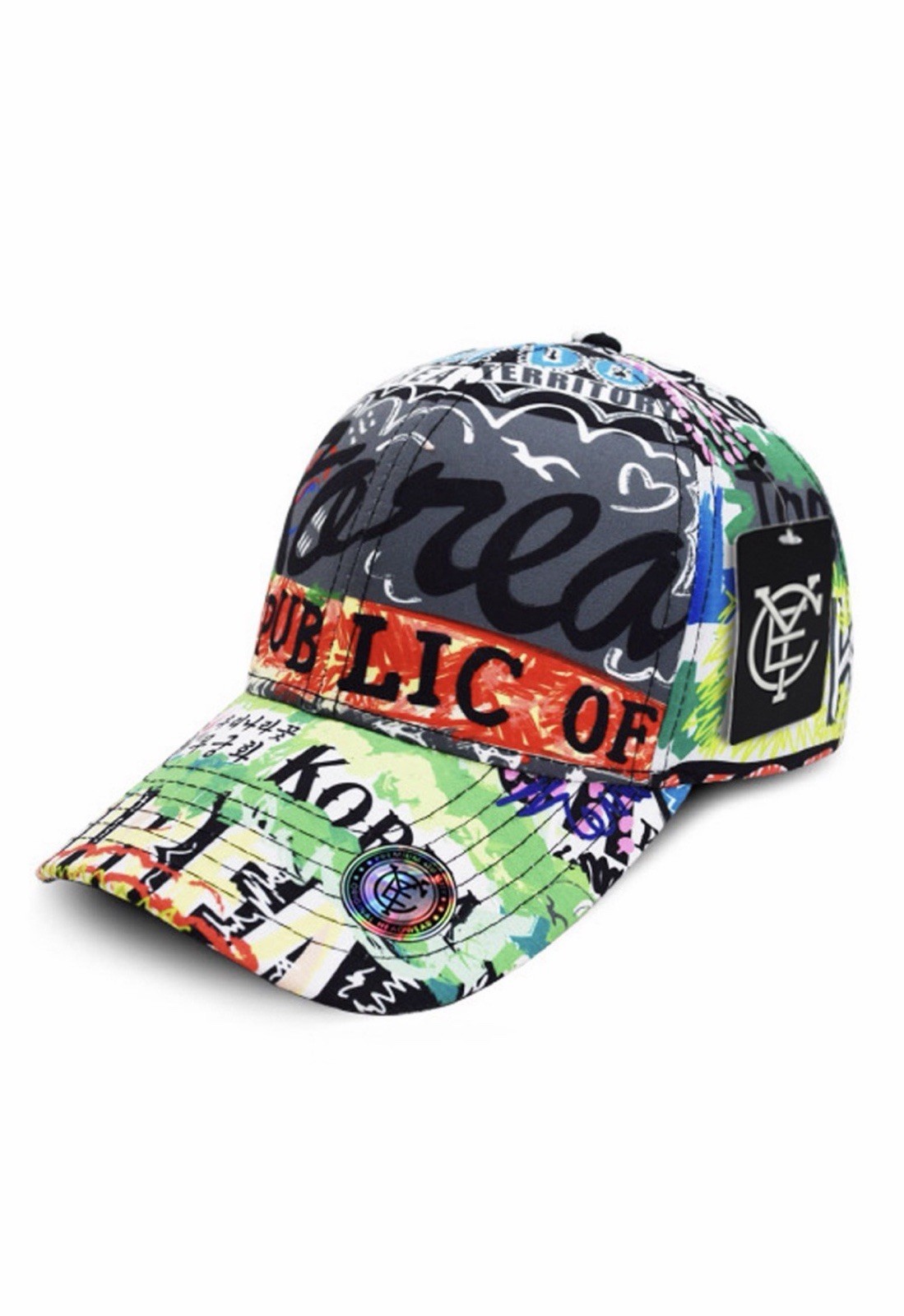 Korea Graffiti Baseball Cap Republic of Korea Hat Adjustable Snapback Unisex