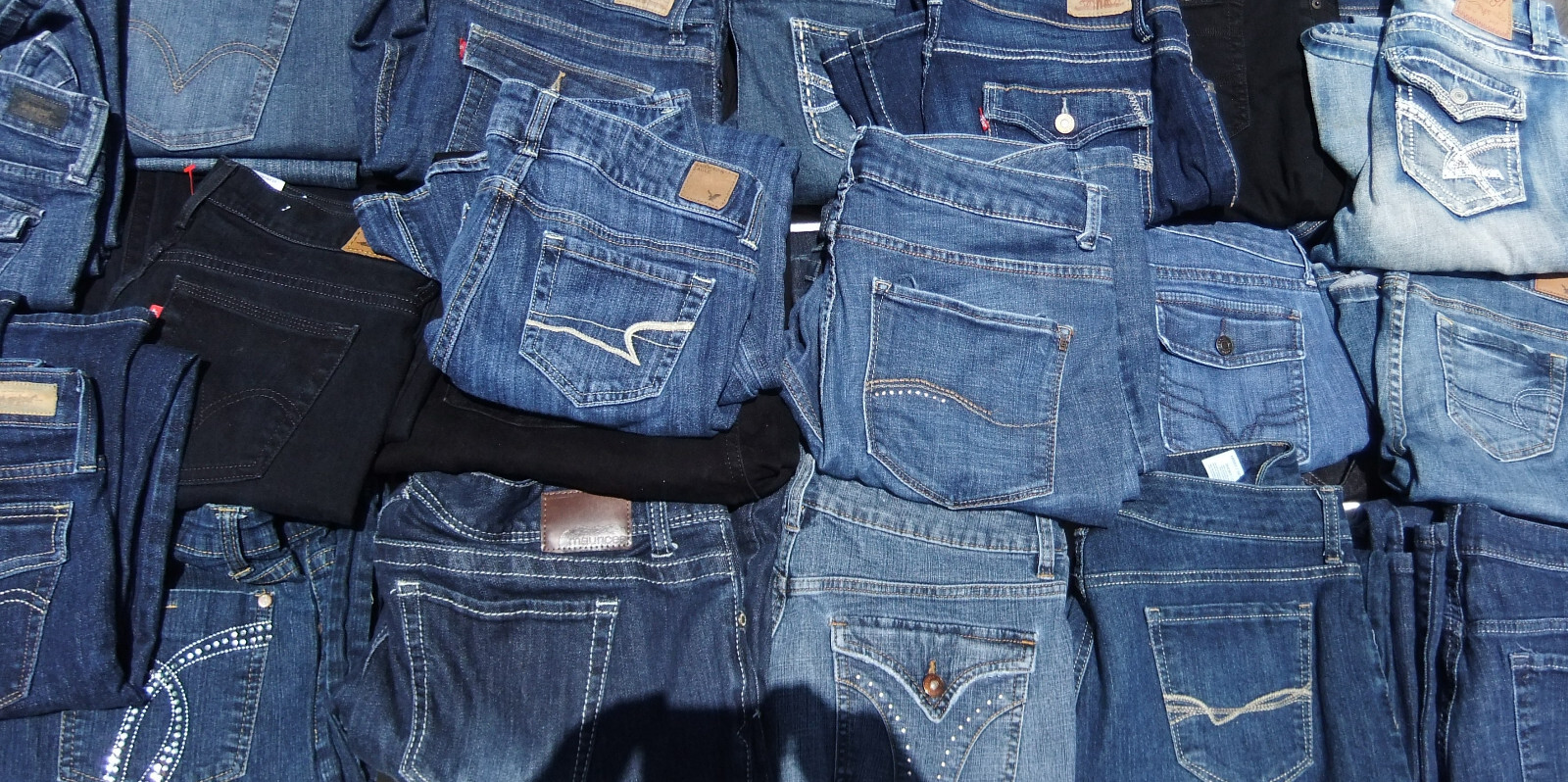 25 Pairs Blue Ladies Jeans Bulk Sale Many Brands Mixed Lots & Sizes (See F/backs