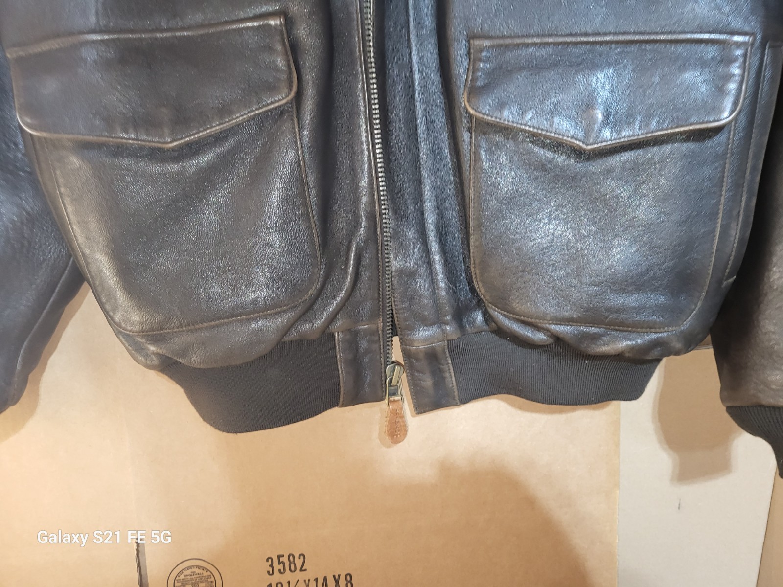 1990s Issue Avirex Type A2 Brown Leather XL Flight Jacket