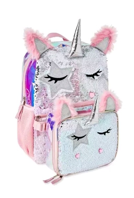 Wonder Nation 17″ Unicorn Queen 2-Piece Backpack and Lunch Bag Set