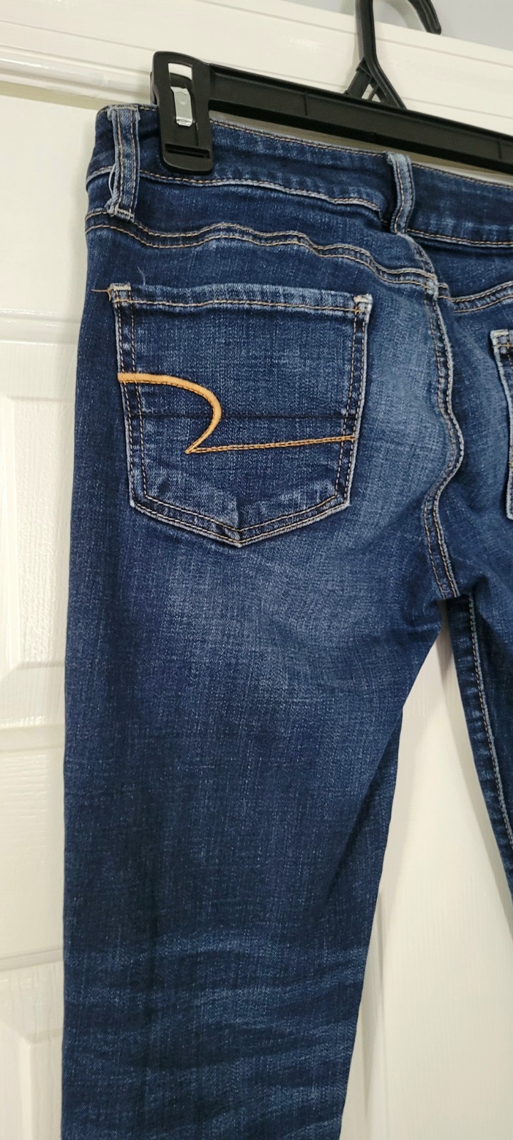 American Eagle Super Stretch Skinny Jeans Womens 4 Blue Denim Dark Wash Jeggings