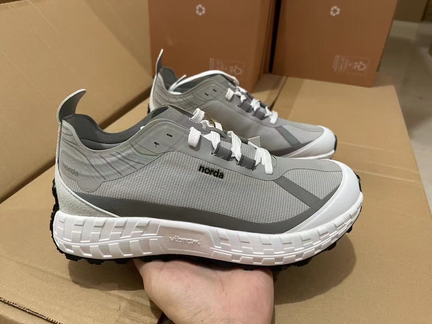 Norda 001 Unisex Shoes Low Top Running Trekking Sneakers Grayish White 36-45