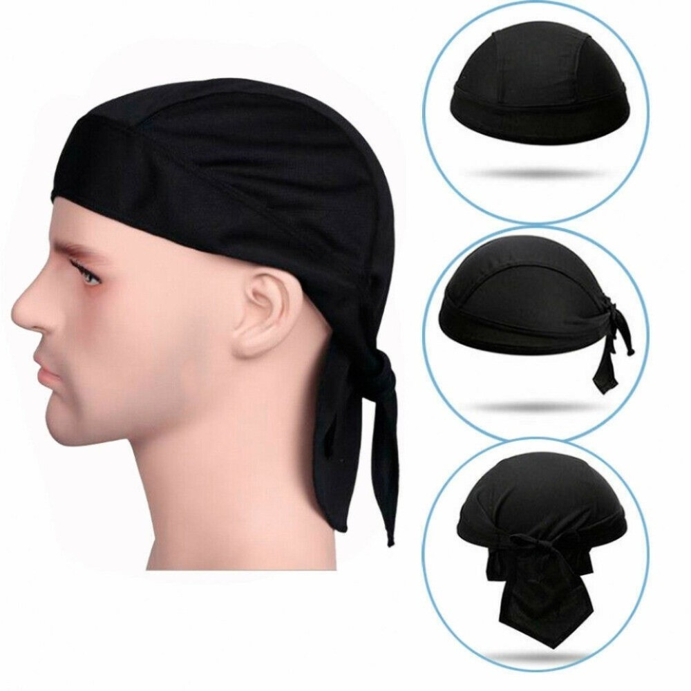 Sweat Wicking Beanie Hat Dew Rag UV Protection Sport Skull Cap Cooling Head Wrap