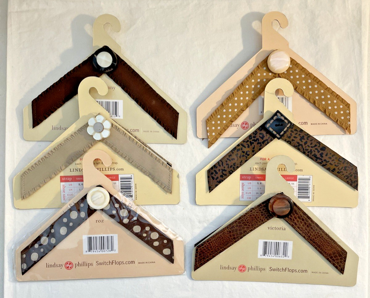 NEW ~ Women’s Lindsay-Phillips ~ SwitchFlops Switchable Straps Small Set of 6