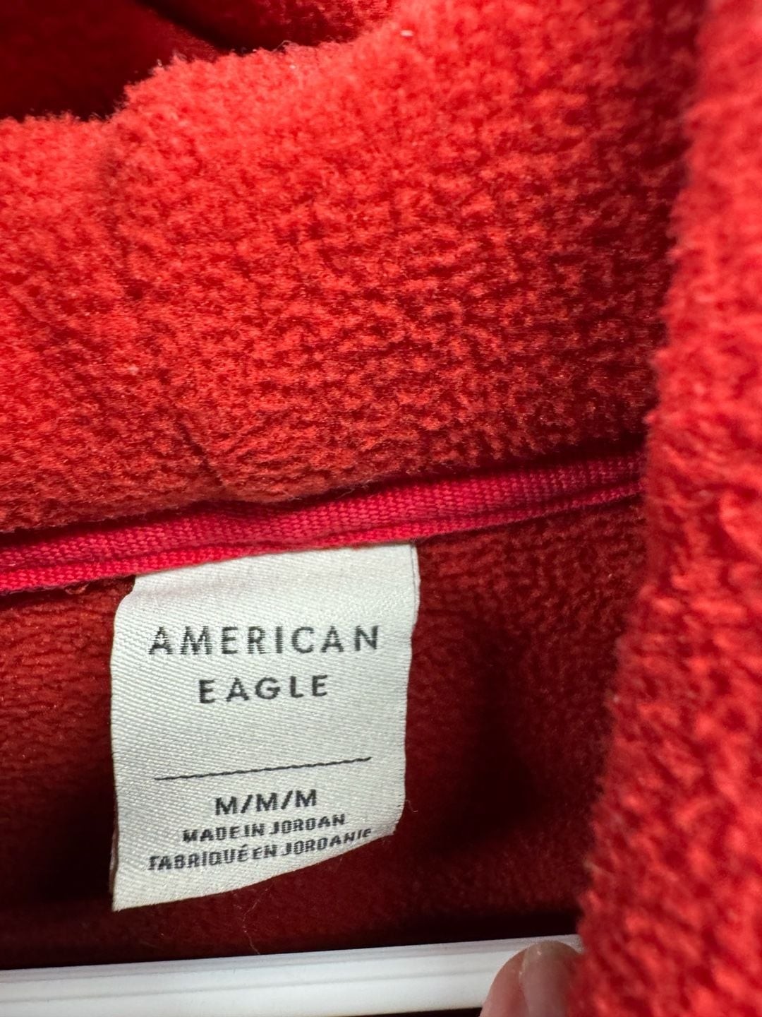 American Eagle Polar Fleece Pullover Hoodie with Elbow Patches