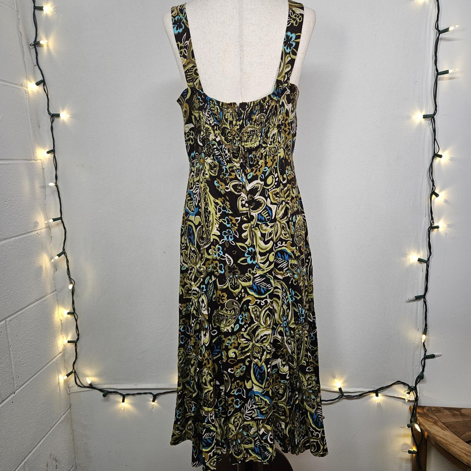 Vintage Madison Leigh adjustable strap summer dress size 8P