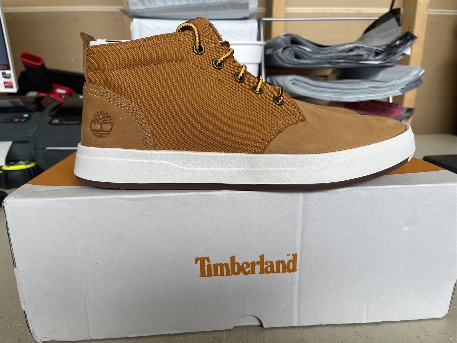 PICK SIZE/COLOR – Timberland Mens Davis Square Leather Fabric Chukka