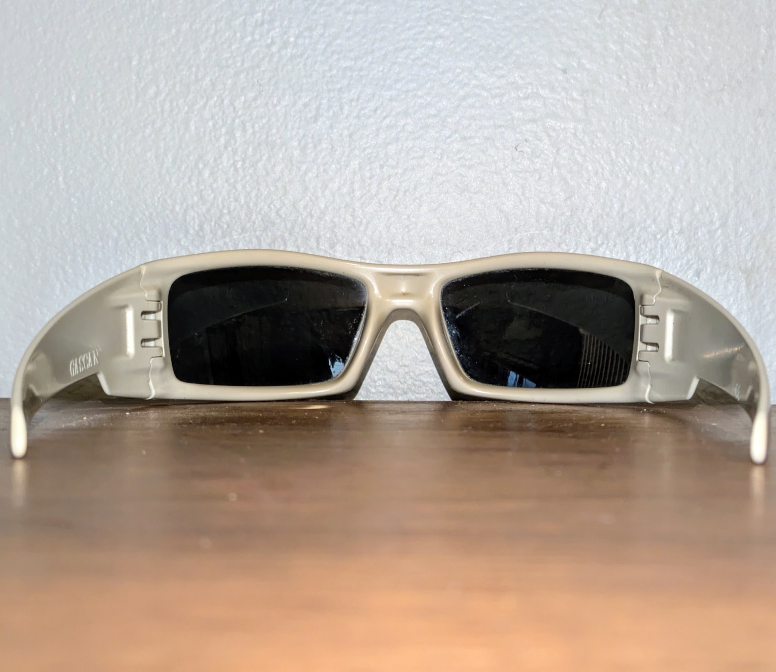 Standard Issue Desert Tan Oakley Gascan Sunglasses w/ Black Lens Green Emblem SI