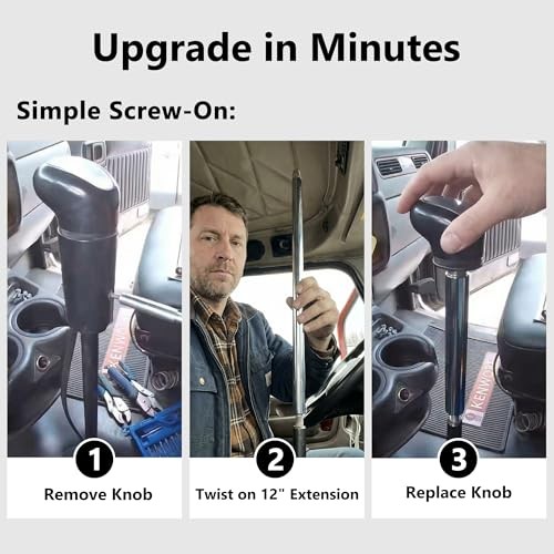 shifter extension 12″ universal 1/2″ thread car peterbilt kenworth Semi Truck