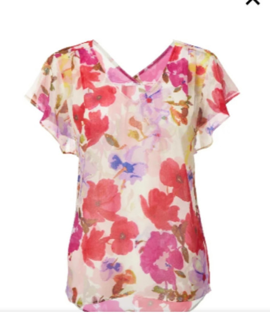 Cabi New NWT Passion Top #4347 Ivory Pink yellow purple XS – XXL Was $89