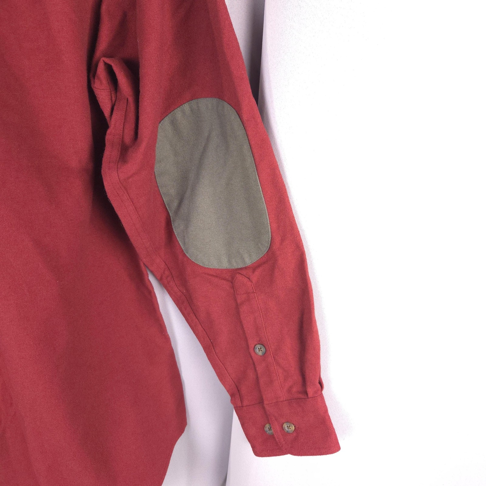 Woolrich Shirt Men L Chamois Midweight Button Front Elbow Pads Grandpa Peru NEW
