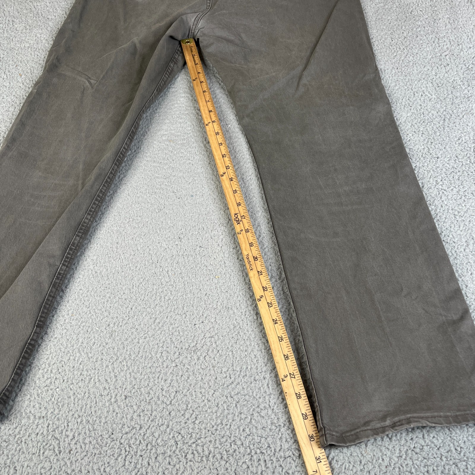 R.M Williams Jeans Men 38×32 Khaki Green Straight Leg Premium Denim Australia