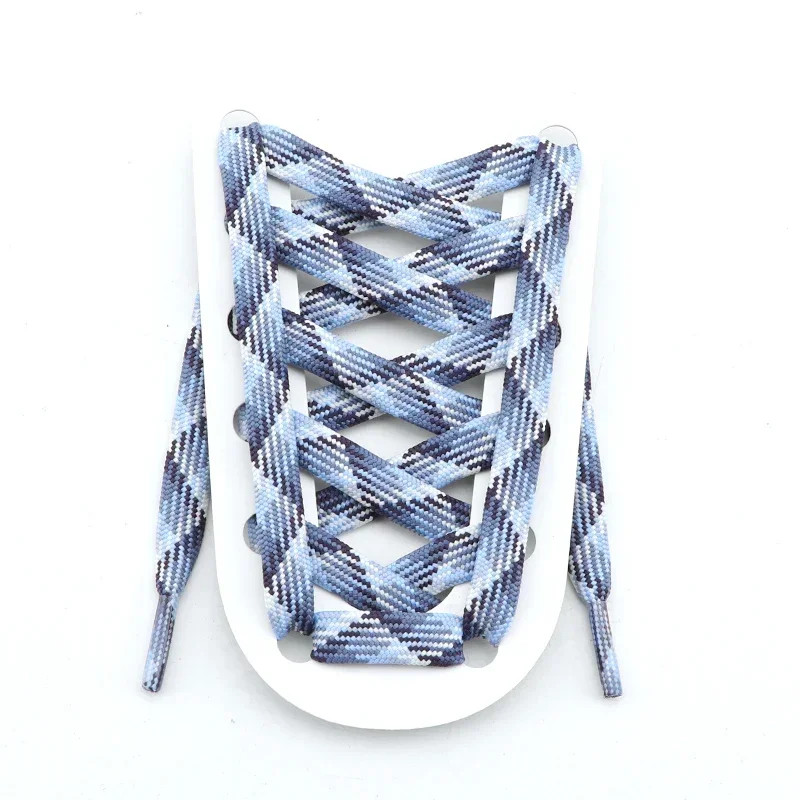 1 Pair Rainbow Shoelace Colorful Striped Shoe Laces for Woman Man Width 1CM Flat