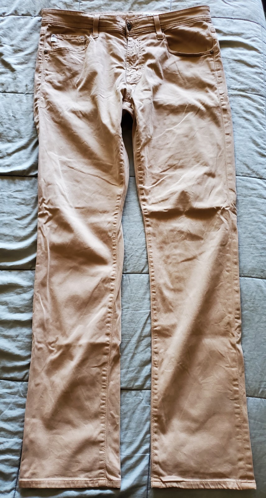 AG Los Angeles Men’s Pants Size 34×34 In Tan Color 97% Cotton 3% Elastane