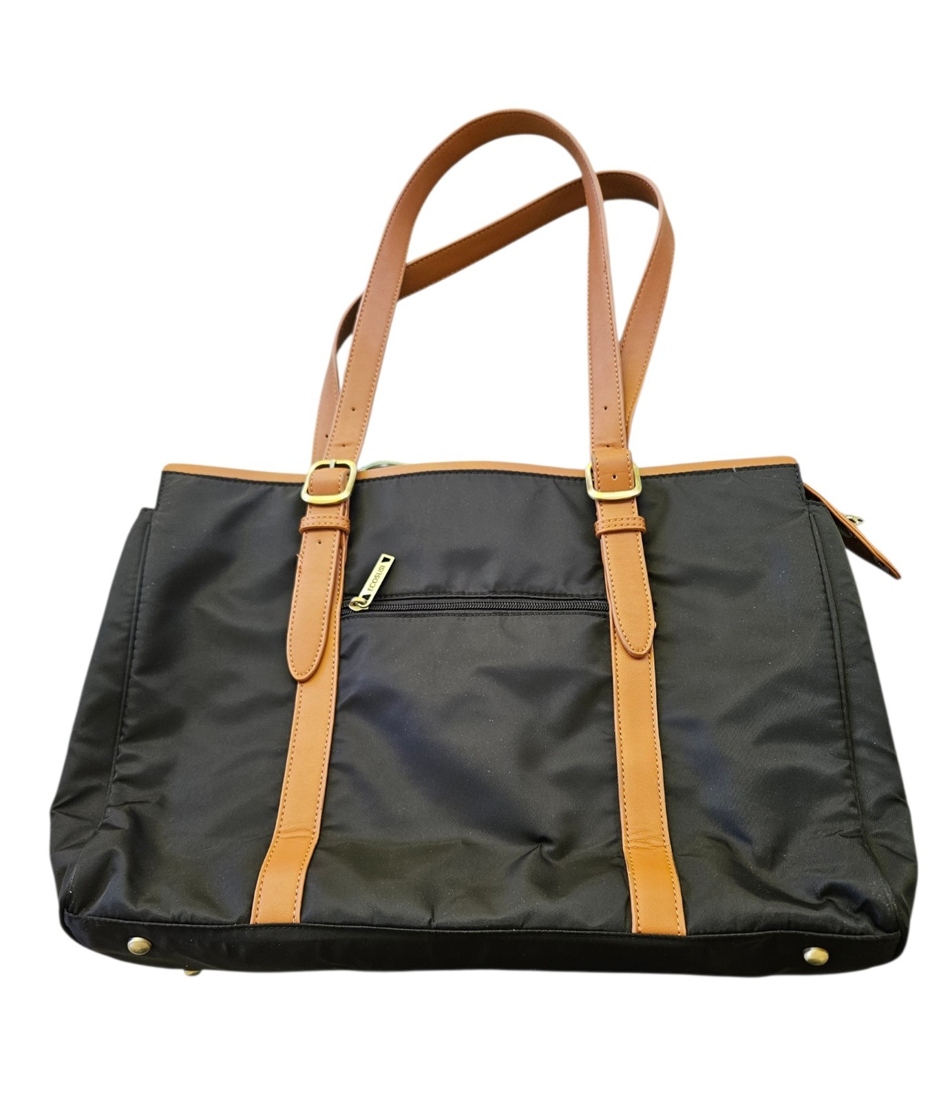 ECOSUSI Briefcase / Messenger Bag / Soft Side Poly/Vegan Leather Trim/ Satchel
