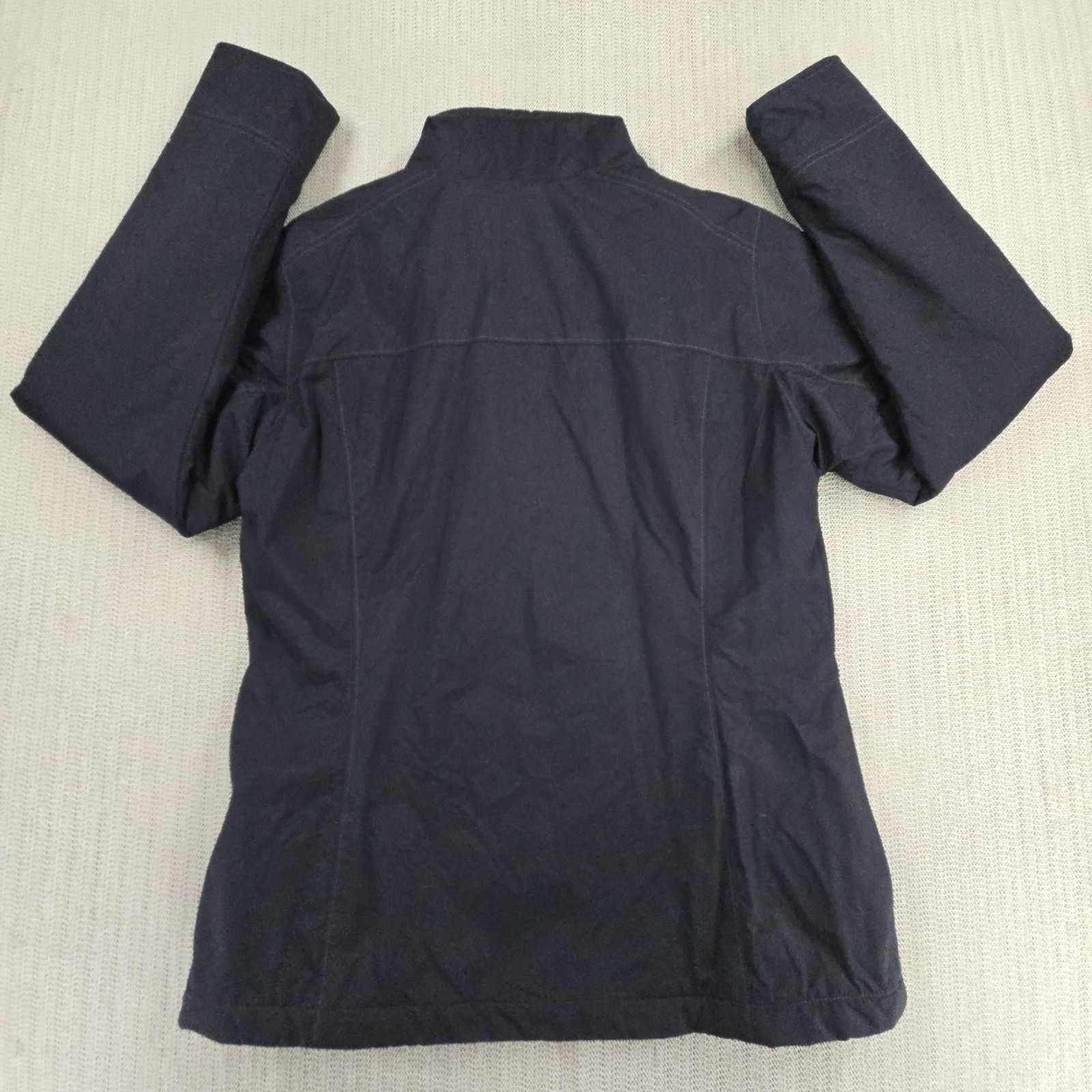 Columbia Jacket Womens Large Black Softshell Fleece Lined Zip Outdoor WL4002