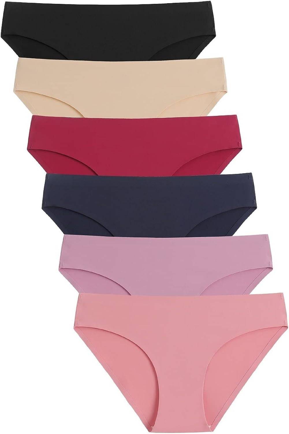 Women’S Seamless Underwear No Show Stretch Bikini Panties Silky Invisible Hipste
