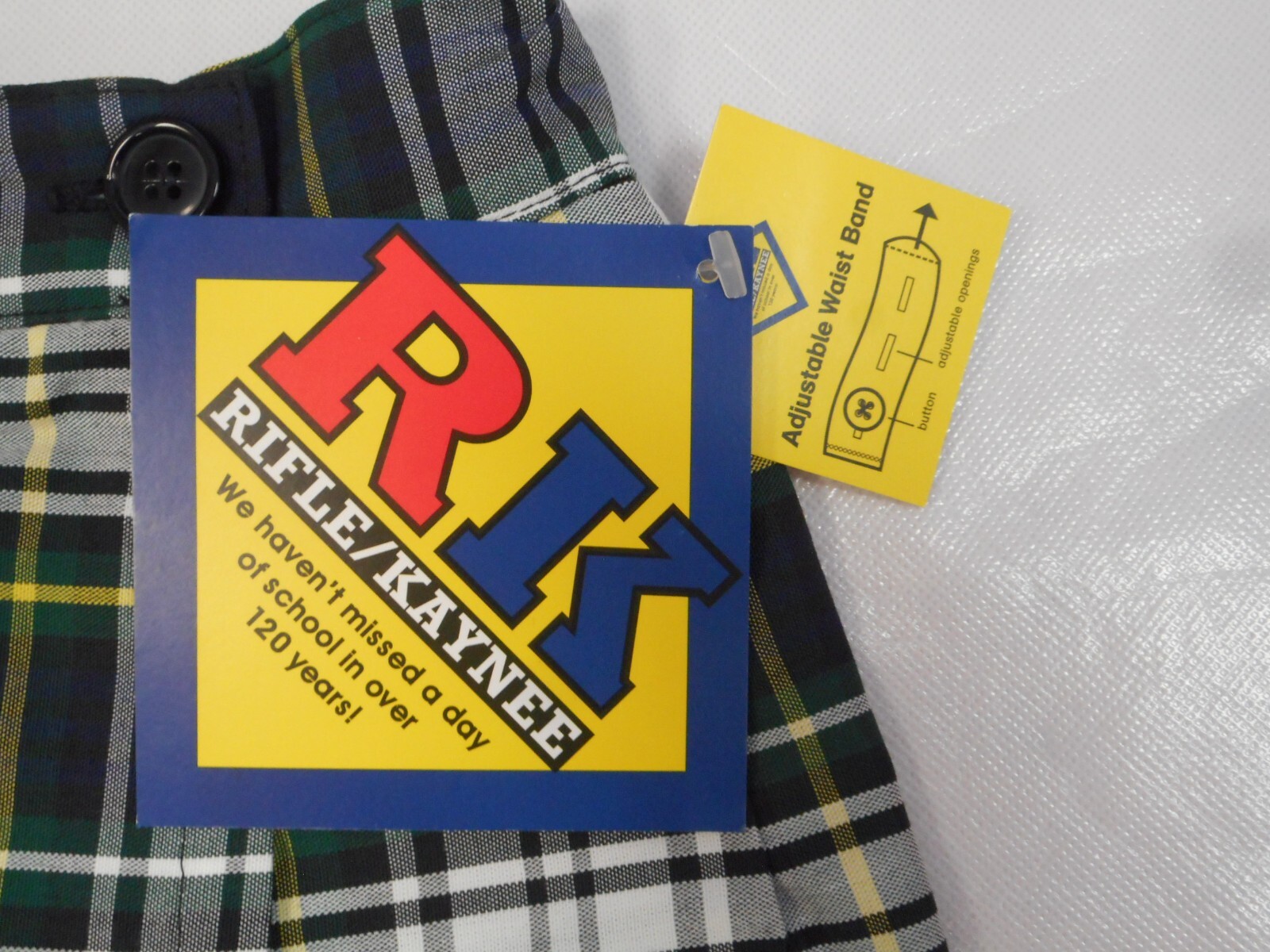 Girls R/K Multi-Color Plaid Box Pleat Culotte Uniform Skort Reg,plu Sz 6 -14 1/2