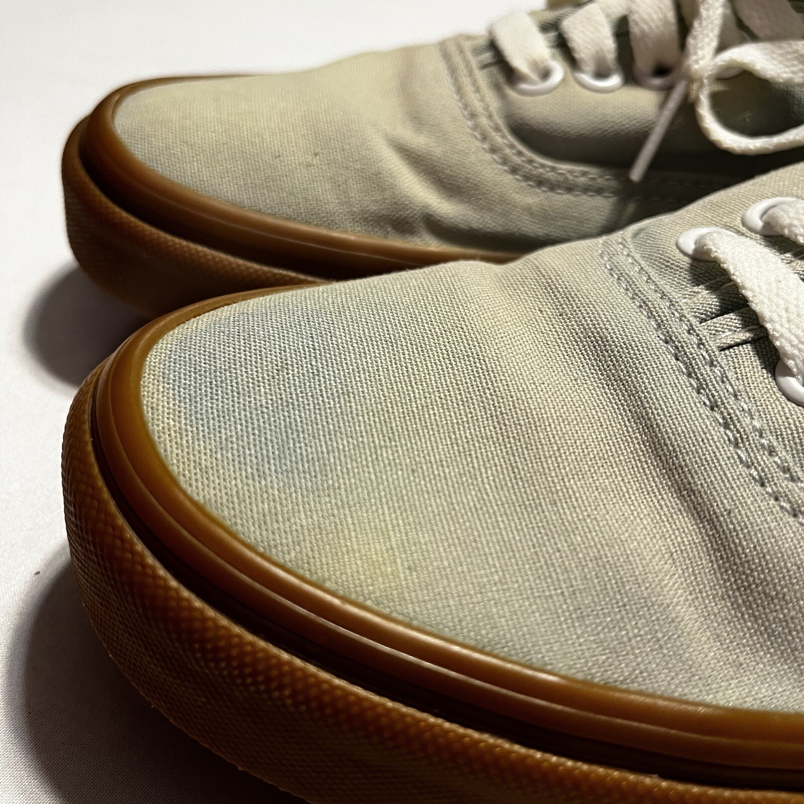 Men 6.5 Women 8 Unisex VANS Old Skool Gum Sole Tan-“ish” Pale Green-“ish” color