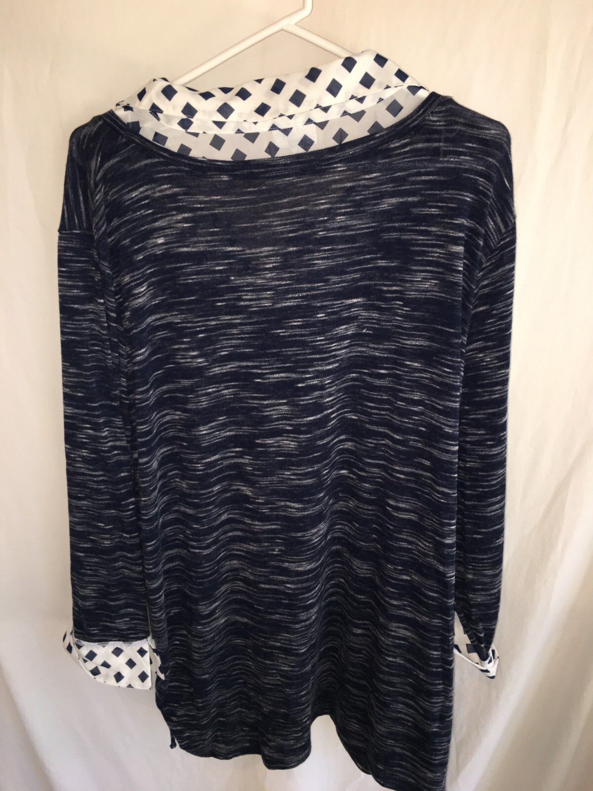 WOMENS NEW NWT BLUE WHITE AVENUE TOP TUNIC BLOUSE T SHIRT SIZE 26/28 56″
