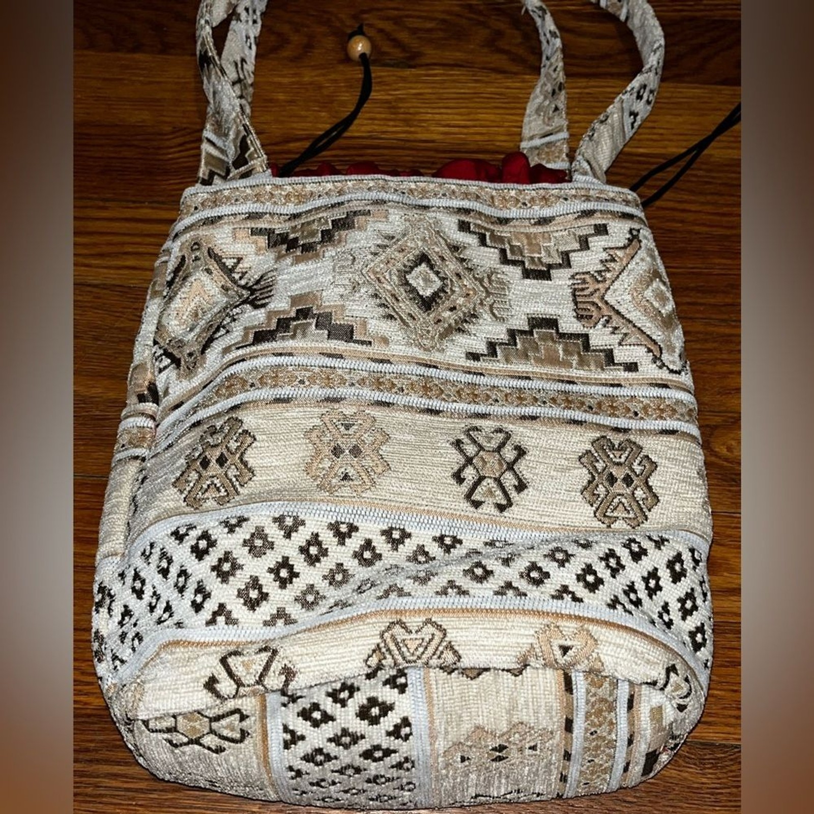 Nakkash Drawstring turkish kilim rug bag Anatolian pouch purse bucket bag