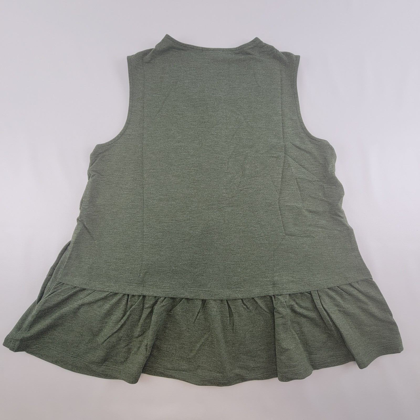 LOGO Lounge by Lori Goldstein Tunic Vest Green Artichoke Sz S A286984