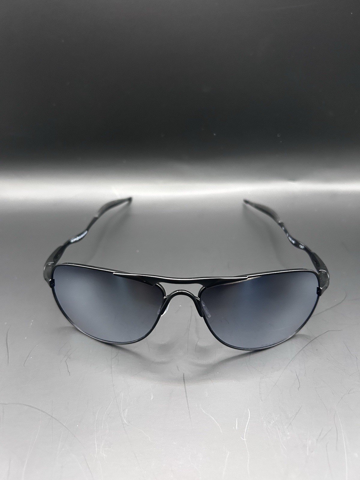 Oakley Crosshair OO4060 Polarized Sunglasses Matte Black Frame Gray Lenses NEW