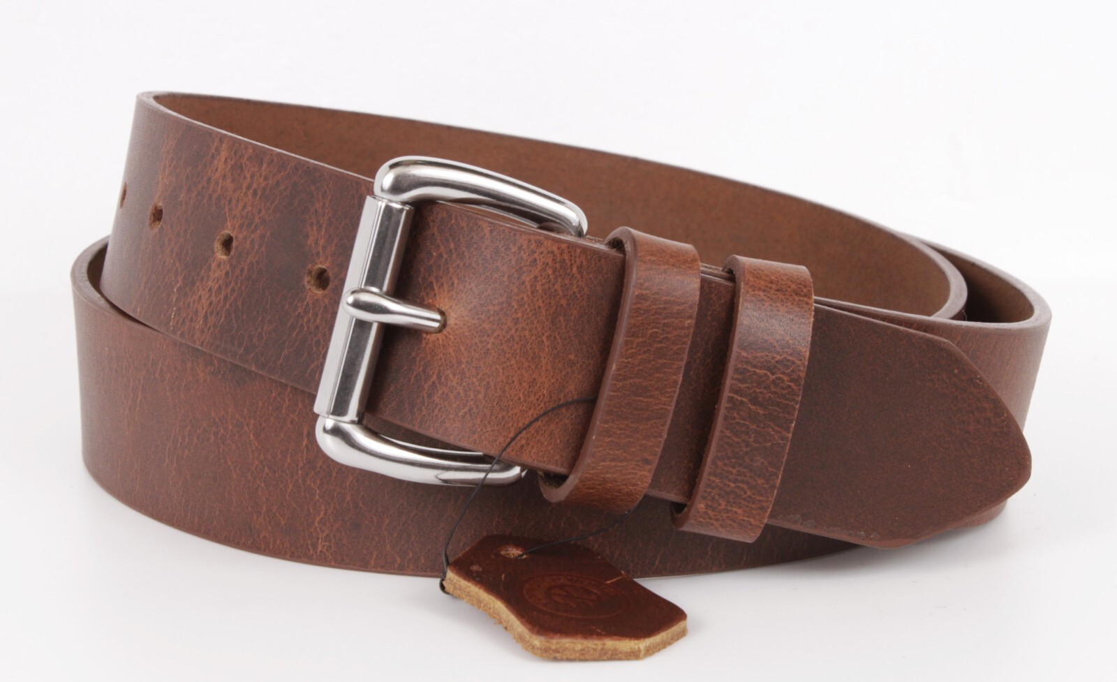 Men’s Genuine Buffalo FULL GRAIN Leather Belt 1.5” wide Amish Handmade in USA
