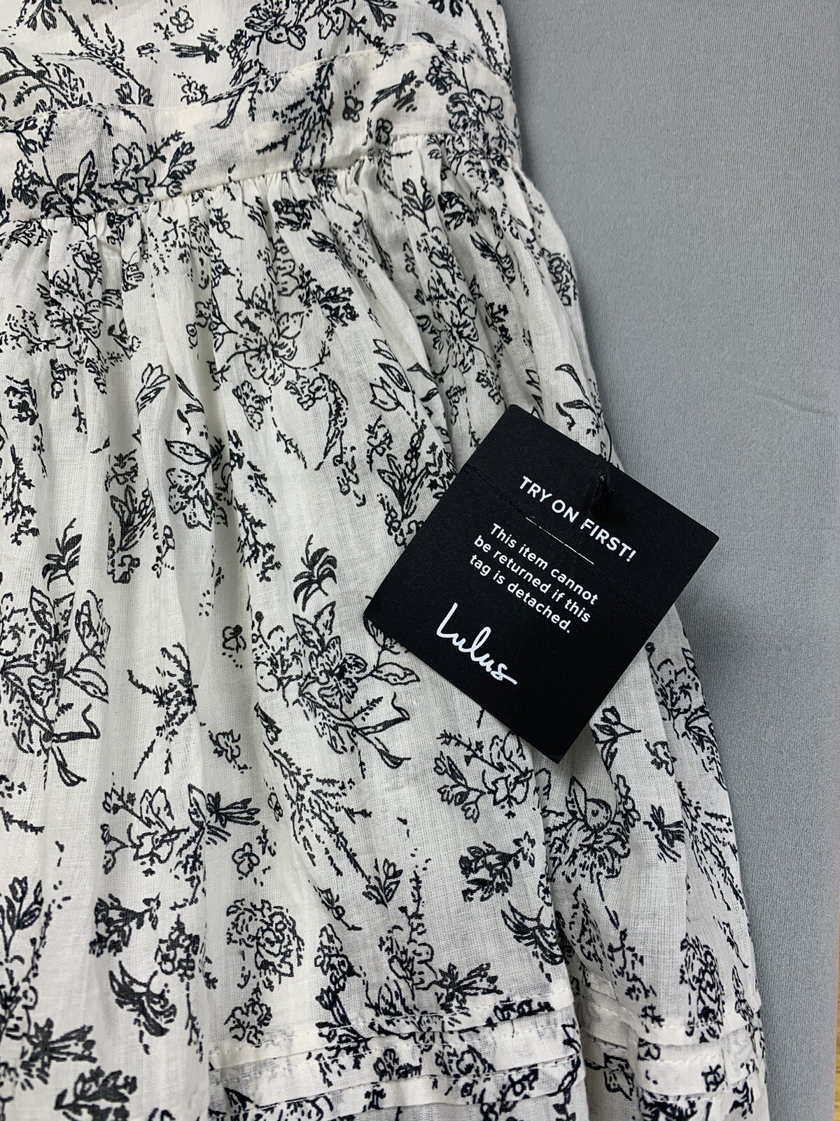 LULUS Womens Dress Medium Floral Spring Easter Maxi Peasant Wedding Fairy White