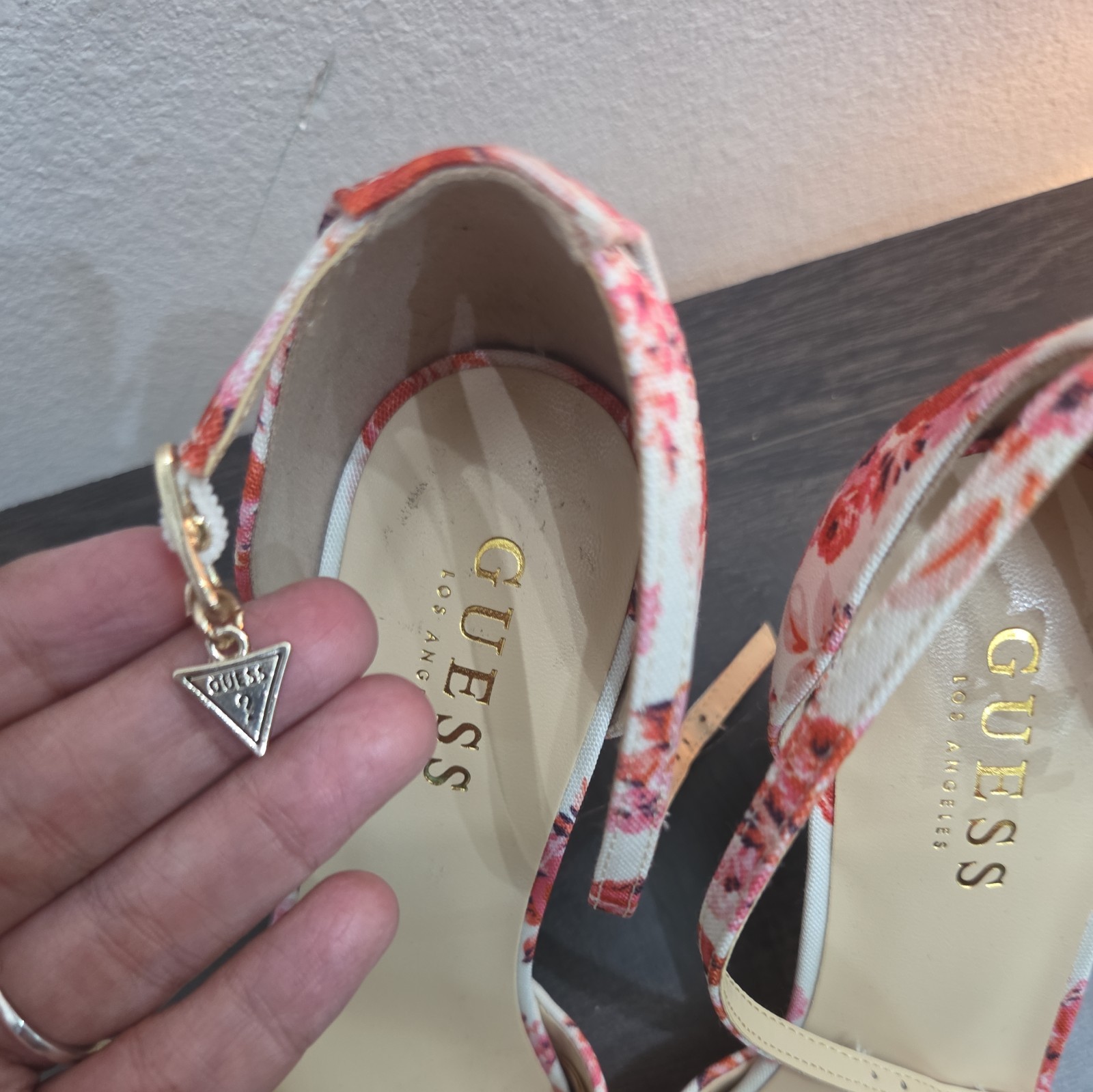 GUESS Floral heels size 7.5