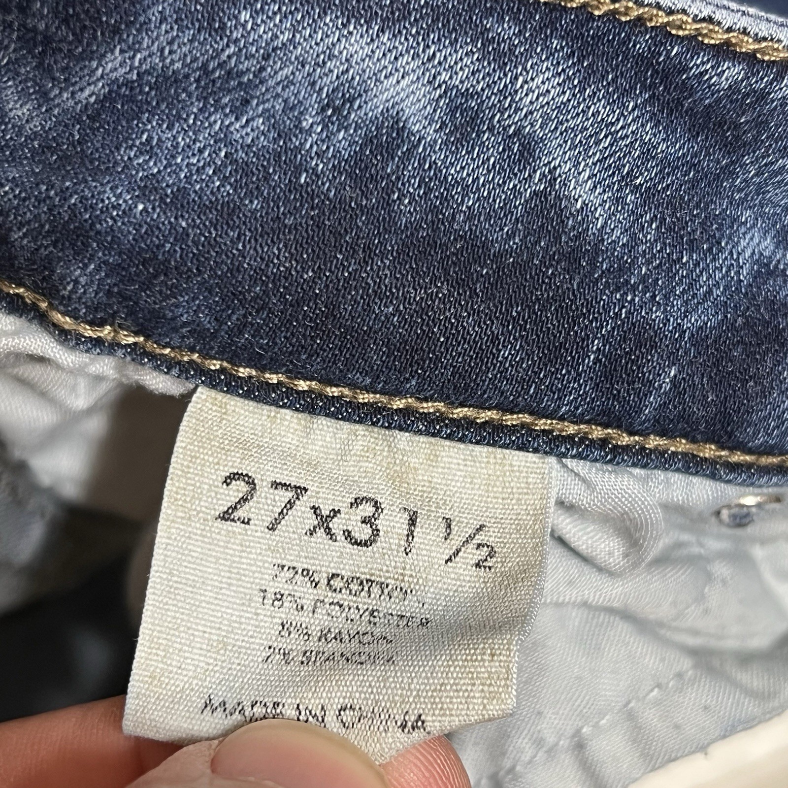BKE Denim Payton Skinny Jeans Tag 27×31.5 Measures 29×28 Blue Distressed